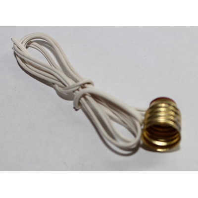 E10 lamp holder with connection cable