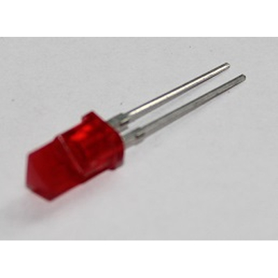 LED red 0.4-0.8 mcd triangle 5x5x5mm plan