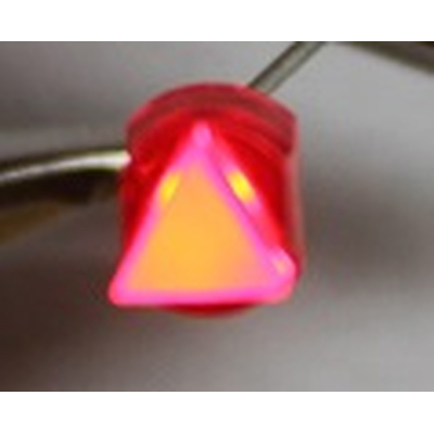 LED red 0.4-0.8 mcd triangle 5x5x5mm plan