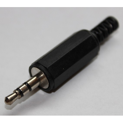 Klinkenstecker 3,5mm stereo mit Knickschutz