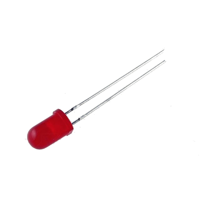 LED 5mm red diffused low current 2mA