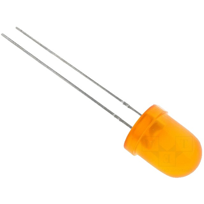 LED 8mm orange 20-40mcd diffus
