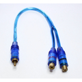 Cinchkabel Y-Adapter 2 x Stecker / 1 x Kupplung