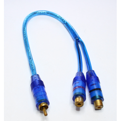 Cinch cable Y-adapter 1 x plug / 2 x socket