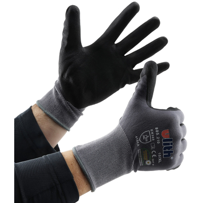 Professional work gloves with rubber coating size 10