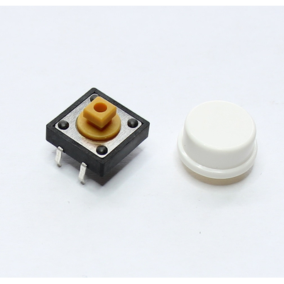 Micro button TACT with white button off/(on) 0.05A/12VDC PCB