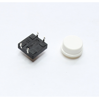 Micro button TACT with white button off/(on) 0.05A/12VDC PCB