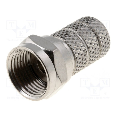 F Stecker f�r 5 mm Kabel RG58 zum aufdrehen