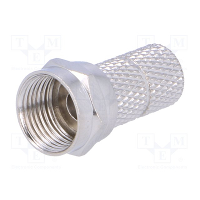 F Plug straigh RG59 6mm twist-on