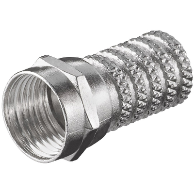 F Stecker f�r 6 mm Kabel RG59 zum aufdrehen