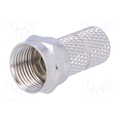 F connector for 6 mm cable RG59 to twist on