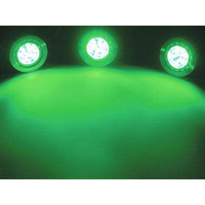 LED-downlight-set, green, set of 3 incl. plug-in power supply