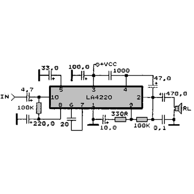 LA4220 Mono NF-Verst�rker 3,5W SIP10