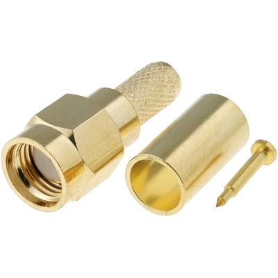 SMA Stecker gerade f�r RG174  Quetschverbindung