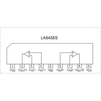 LA6458S Doppel Operationsverst�rker SIL-9