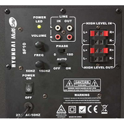 Active subwoofer 10/100Wmax mahagoni