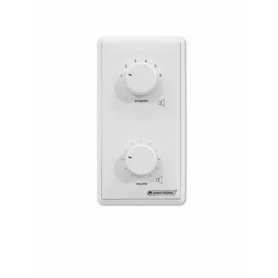 PA vol controller with programmselect 30W mono wh