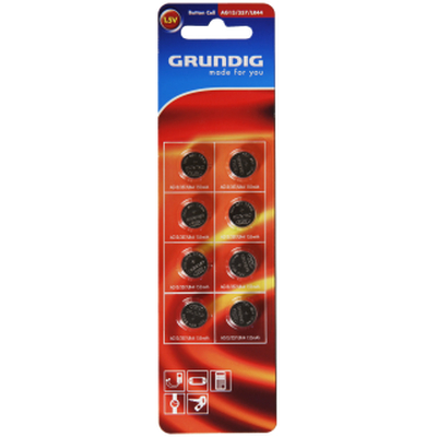 Button cell AG13 / LR44 / 357 (pack of 8)