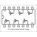 7414 6 Inverter mit Schmitt-Trigger
