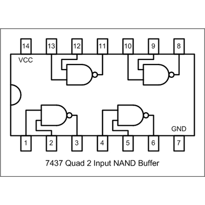  7437 quad 2-input positive nand buffer