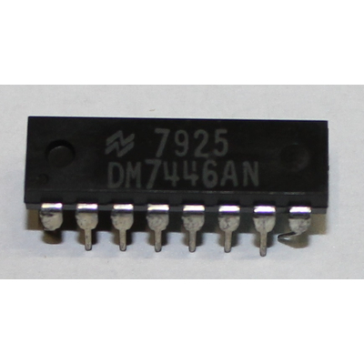  7446 seven segment decoder with open collector output