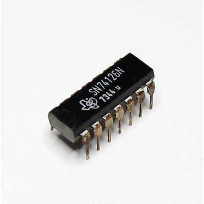 74126 N quad BUS buffers with 3-state output; outputs...