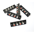 Panel mit 4 Cinch Buchsen 2 x rot 2 x wei� (5 Stk.)