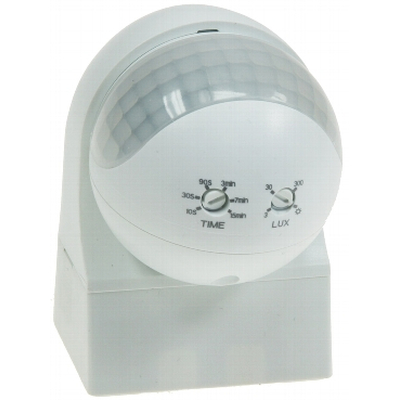 PIR motion detector 180 � 12m max sensing range LED suitable IP44