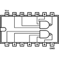 74LS40 dual 4-input positive nand buffer
