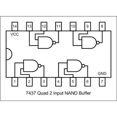 74LS37 quad 2-input positive nand buffer