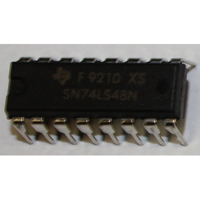 74LS48 BCD to seven segment decoder with open collector output and internal pull Up Resistors