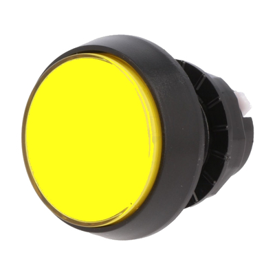 Action switch 1 x on/(on)10A / 250VAC  44mm with illumination 24V yellow