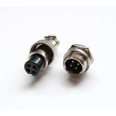 Mikrofon Kupplung mini � 8mm + Einbaustecker 4 Polig