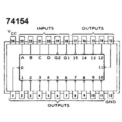 74LS154N 4-line to 16-line Decoder/demultiplexer