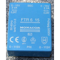 Transformator Prim. 2 x115V Sec. 2 x15V  3VA - FTR-615
