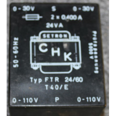 Transformator Prim. 2 x110V Sec. 2 x 30V 12VA