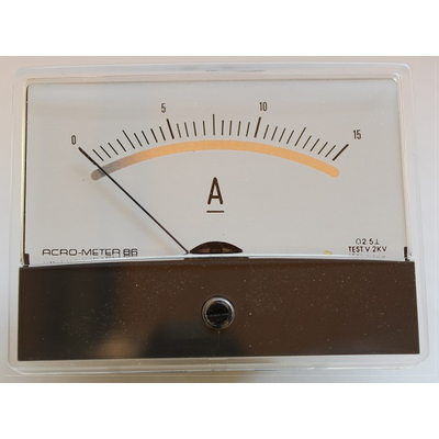 Einbauinstrument mit Spiegelskala 0 - 15A DC