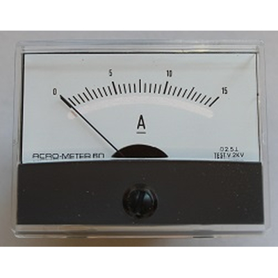 Panel meter with mirror scale 0 - 5A DC
