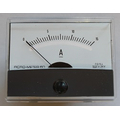 Panel meter with mirror scale 0 - 5A DC