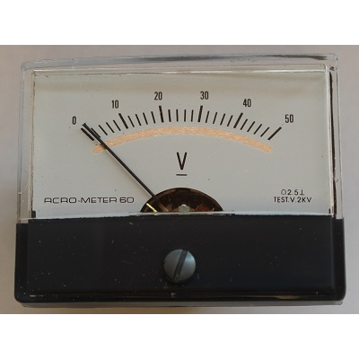 Einbauinstrument m.Spiegelskala 0 - 50V DC