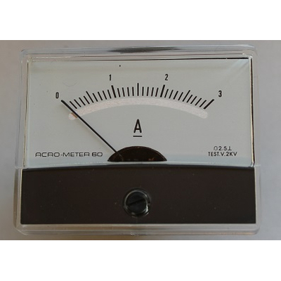 Moving- mounting instrument with mirror scale 0 - 3A DC