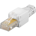Tool-free RJ45 plug CAT 5e with terminal strip