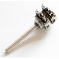 Potentiometer axial stereo 1 M log 6mm metal