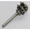 Potentiometer stereo  500K  log 4mm Metall
