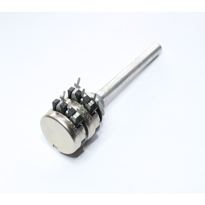 Potentiometer axial stereo 500K  lin 6mm Metal