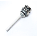Potentiometer axial stereo 500K  lin 6mm Metal