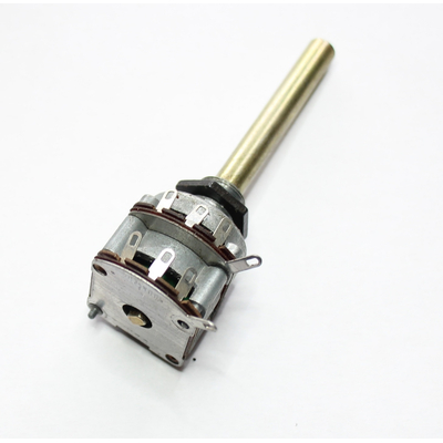 Potentiometer axial stereo 500K lin 6 Metal Ruwido