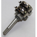 Potentiometer stereo  100K lin 4mm Metal
