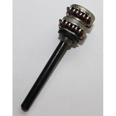 Potentiometer axial stereo 100K lin 6mm Kunststoffachse  Radiohm
