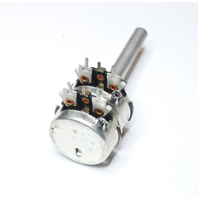 Potentiometer axial stereo  10k lin 6mm Metall